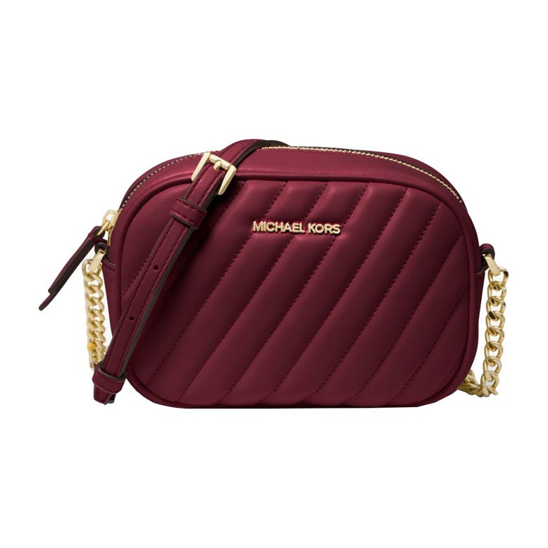 MICHAEL KORS MK Rose Camera Bag Small Burgundy
