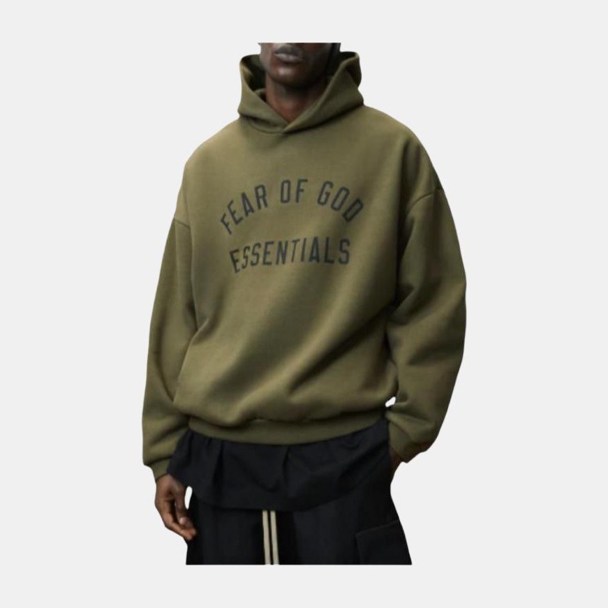 Fear of God Essentials Fleece Hoodie Olive