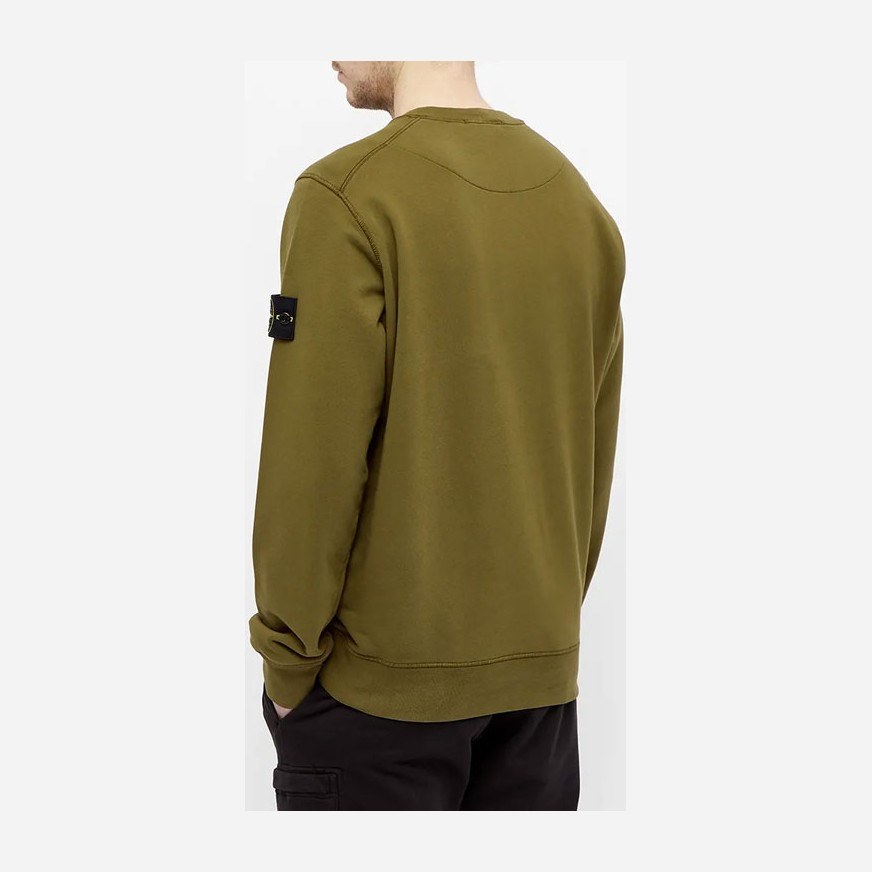 Stone Island Garment Dyed Crew Sweat Olive