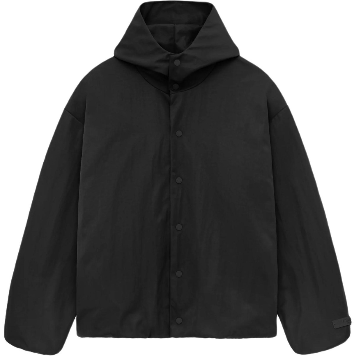 Fear of God Essentials Textured Nylon Hooded Coaches Jacket Black