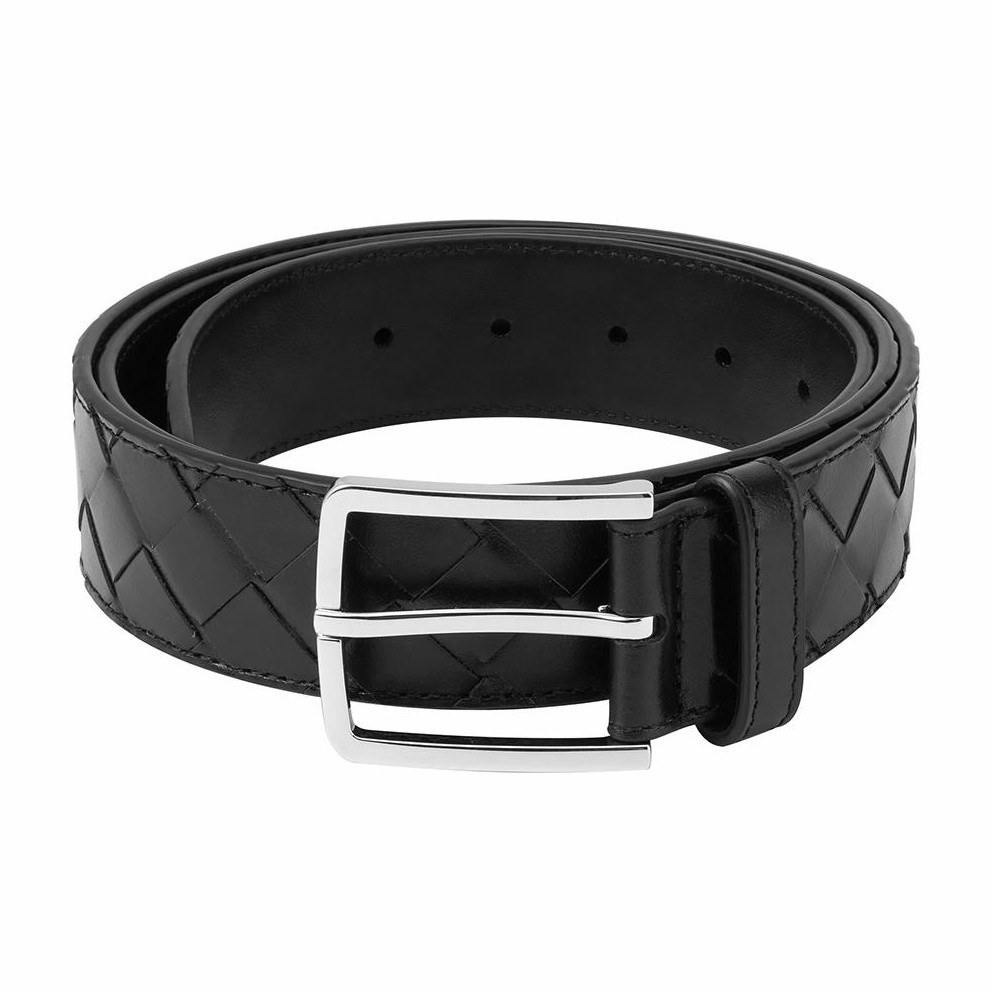 Bottega Veneta Metal Buckle Belt Black 3.5cm