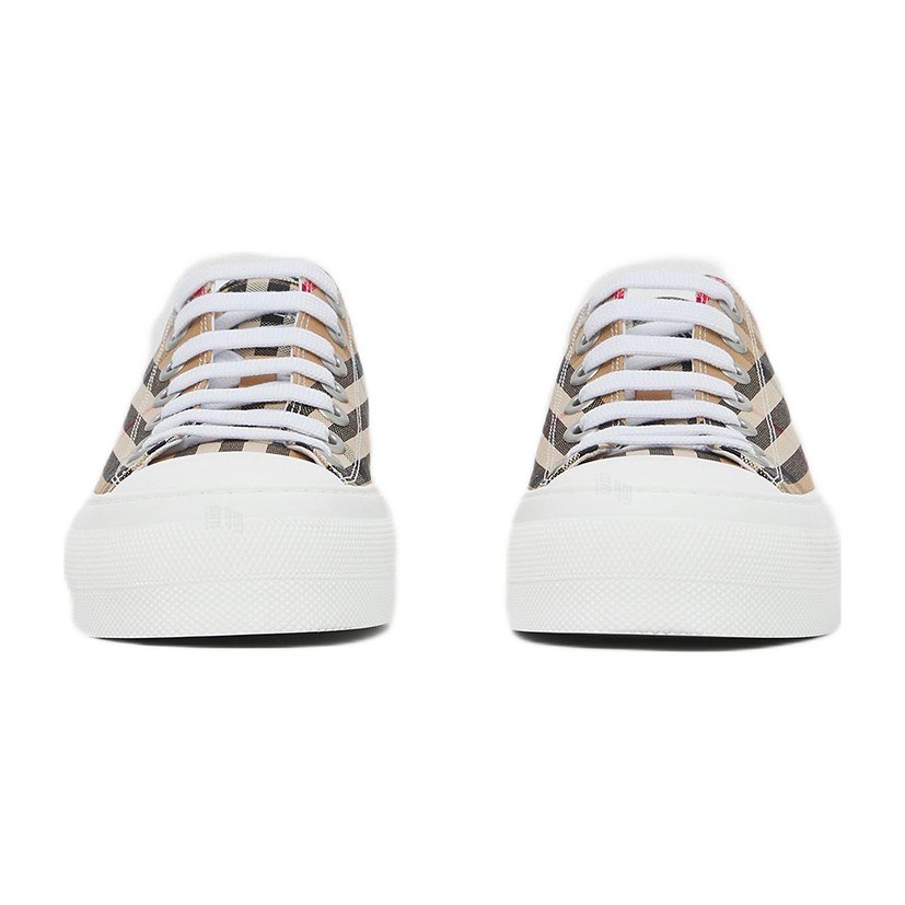 Burberry Vintage Canvas Check Low Sneakers Brown