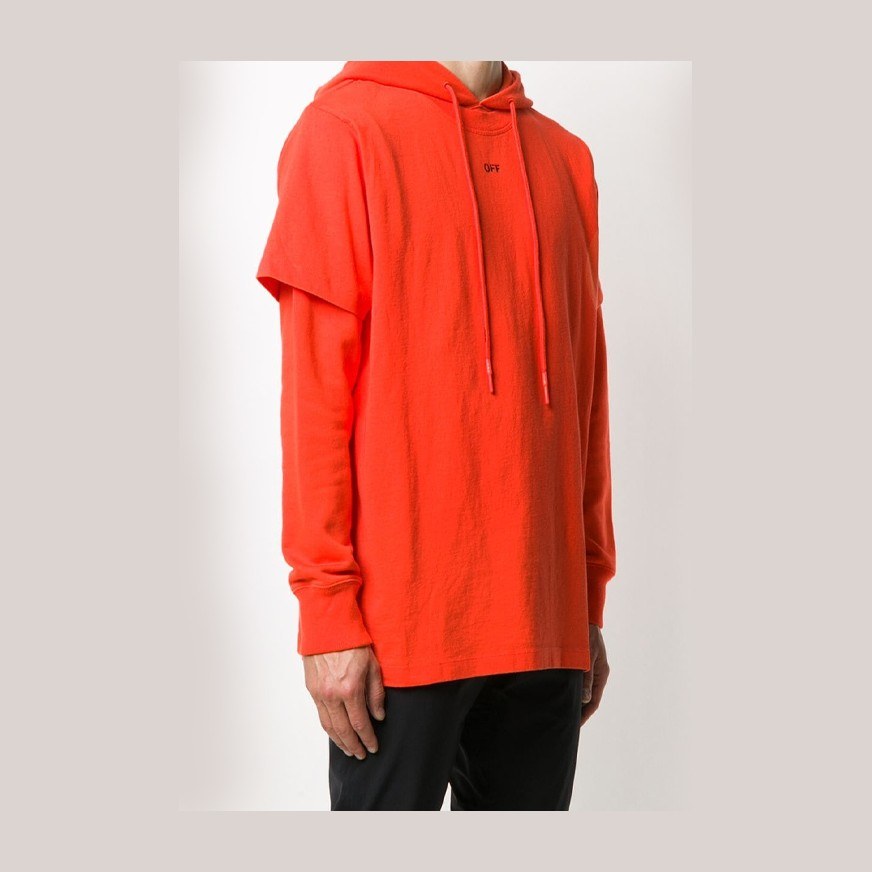 OFF-WHITE FW20 Paint Arrow Hoodie Orange Red