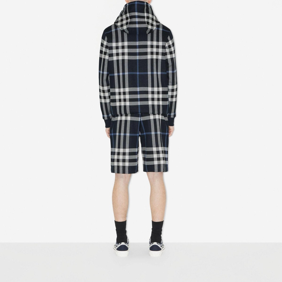 Burberry Jacquard Hoodie Blue
