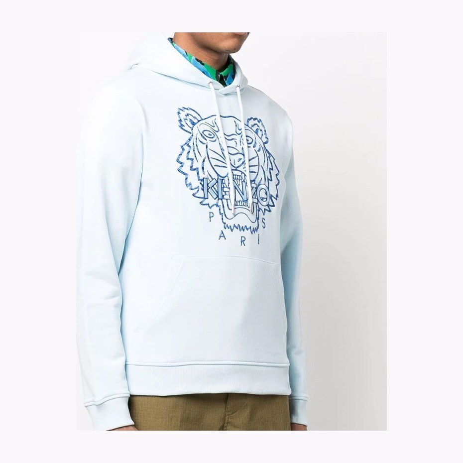 KENZO Embroidered Tiger Hoodie Blue