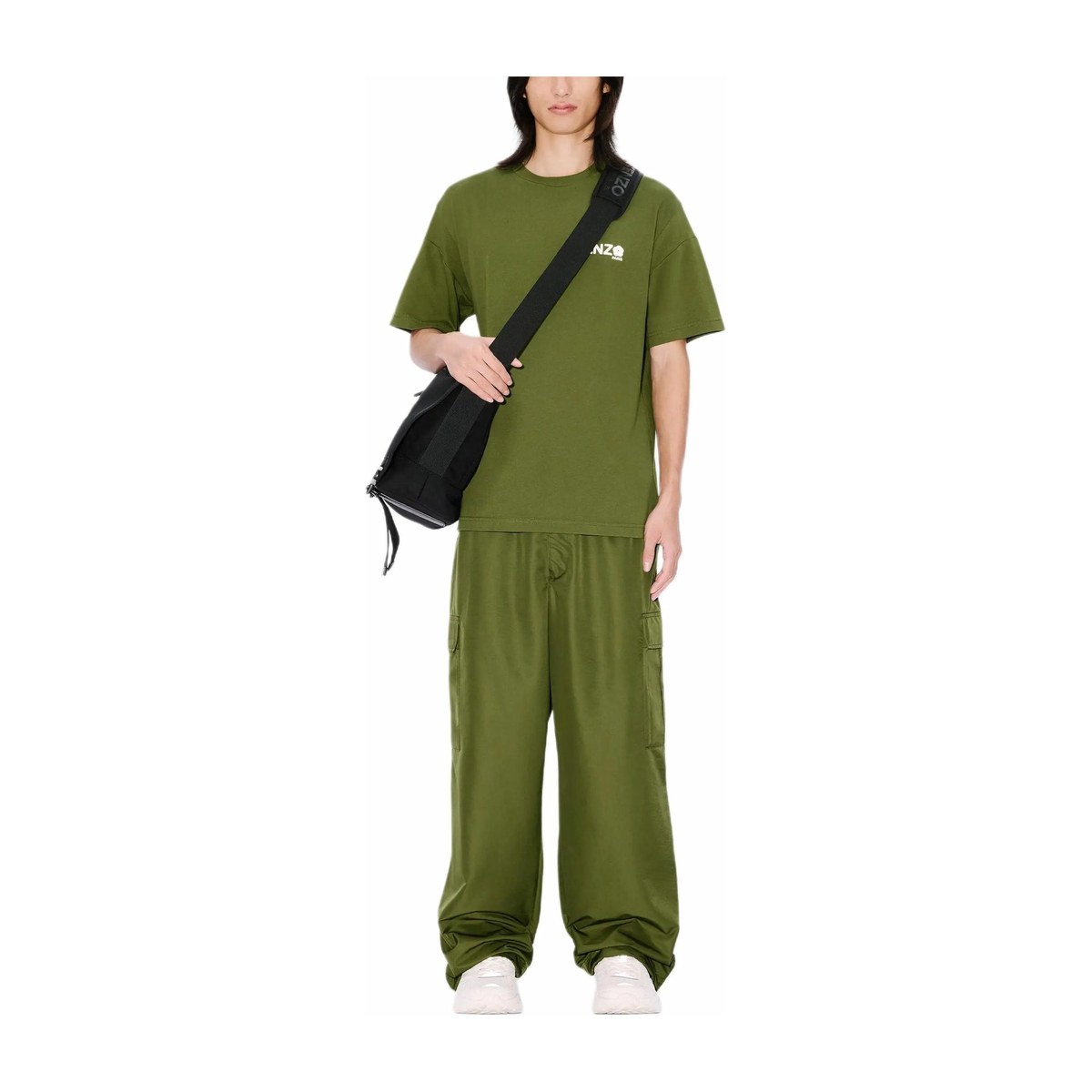 KENZO SS25 Green Floral Cargo Pants