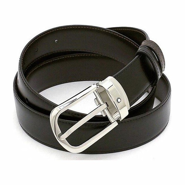 Montblanc Curved Horseshoe Steel Pin Buckle Belt