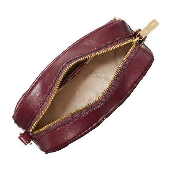 MICHAEL KORS MK Rose Camera Bag Small Burgundy