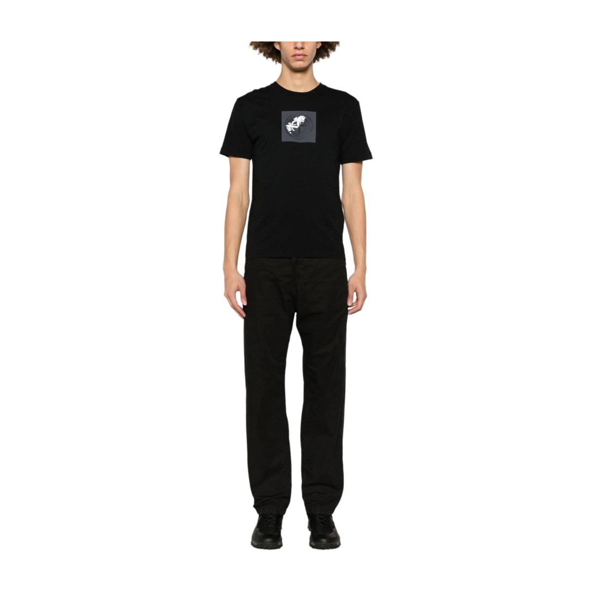 Stone Island SS24 Compass Print T-Shirt Black