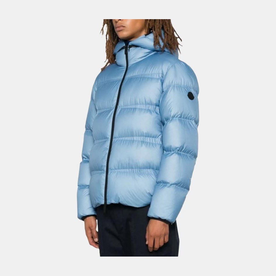 Moncler Hooded Zip Jacket Light Blue