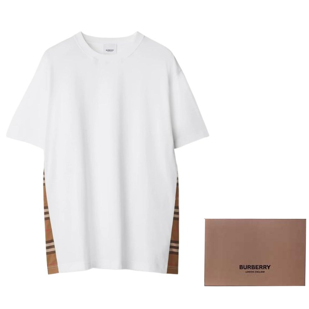 Burberry SS24 Logo Check T-Shirt White