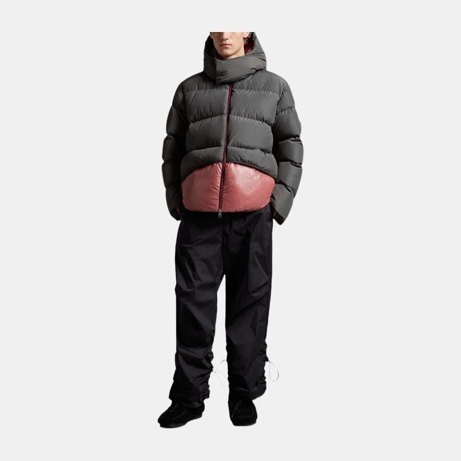Moncler FW22 Logo Badge Hooded Down Jacket Green