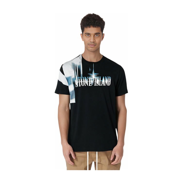 Stone Island FW22 Logo Print T-Shirt Black