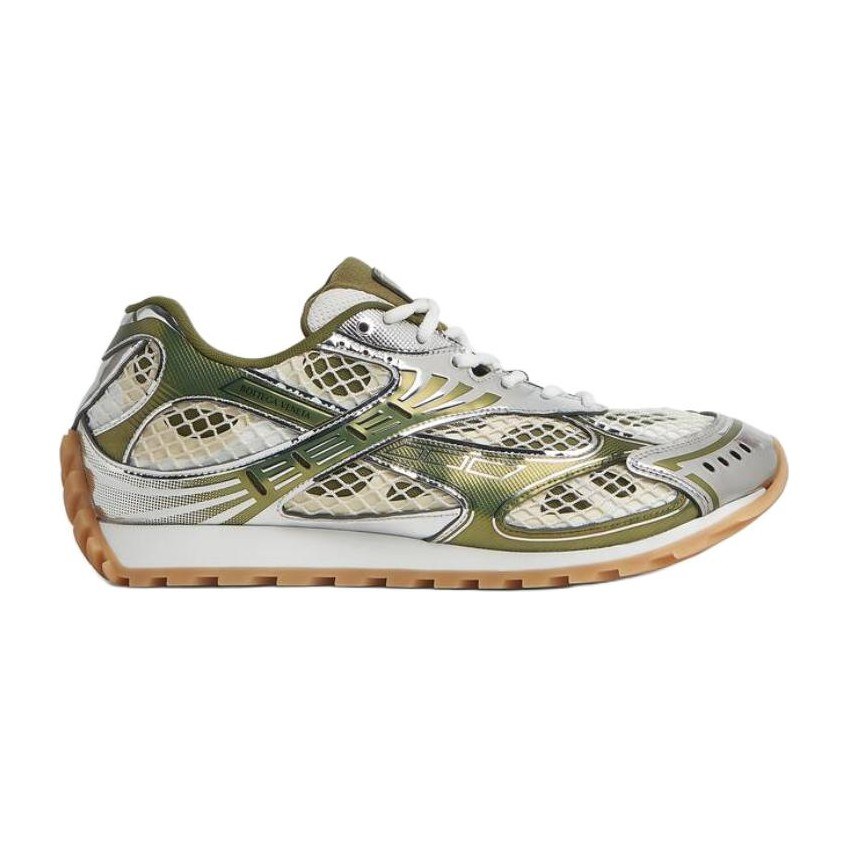 Bottega Veneta Round Toe Low Top Sneakers Brown