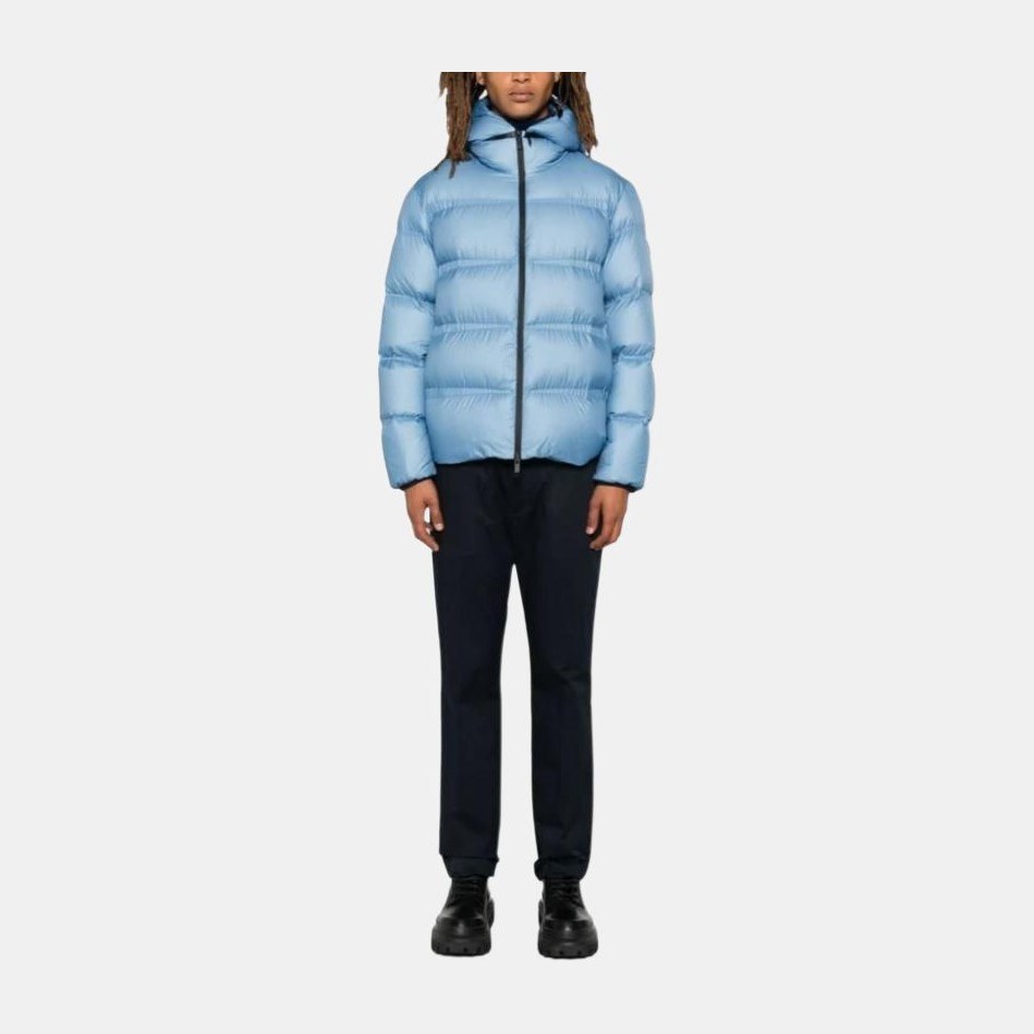 Moncler Hooded Zip Jacket Light Blue