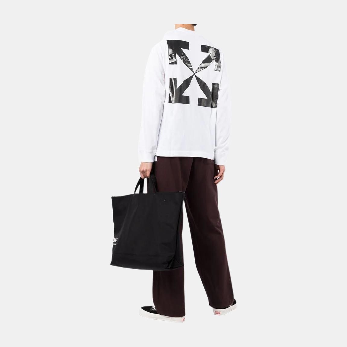 OFF-WHITE SS22 Logo Long Sleeve Tee White