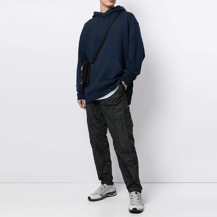 Y-3 FW21 Logo Hoodie Navy