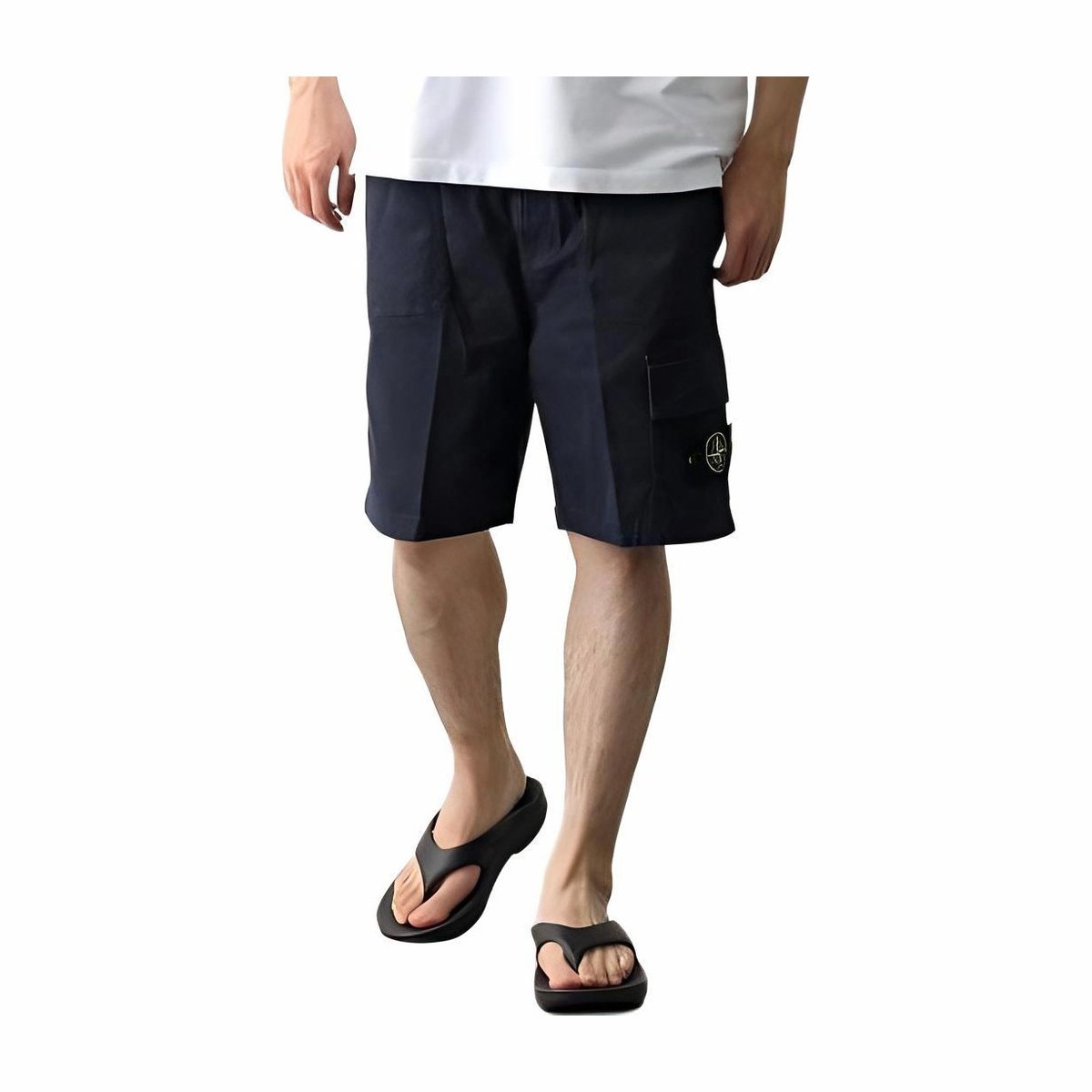Stone Island Navy Blue Shorts