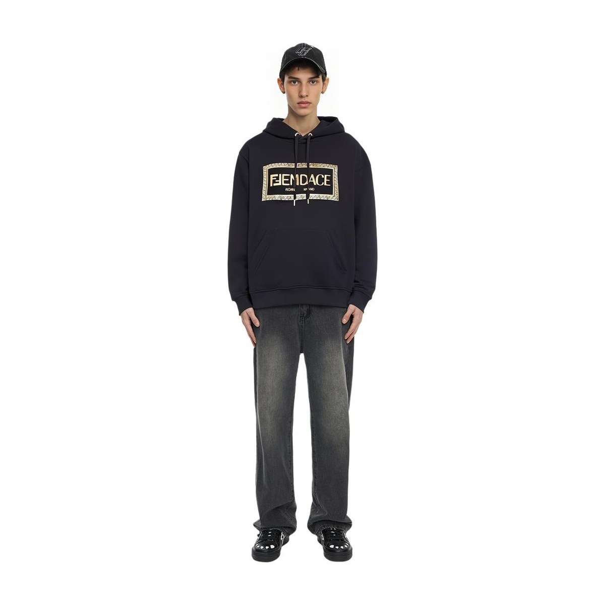 Fendi x Versace SS22 Hoodie Black