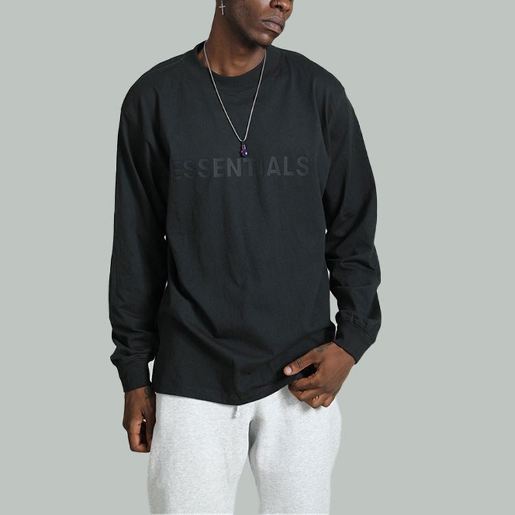 Fear of God Essentials FW20 Logo Long Sleeve T-Shirt Black