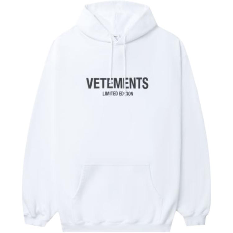 Vetements Logo Hoodie White