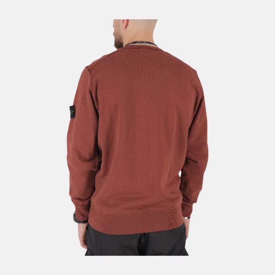 Stone Island Pullover Crewneck Sweatshirt Red Brown