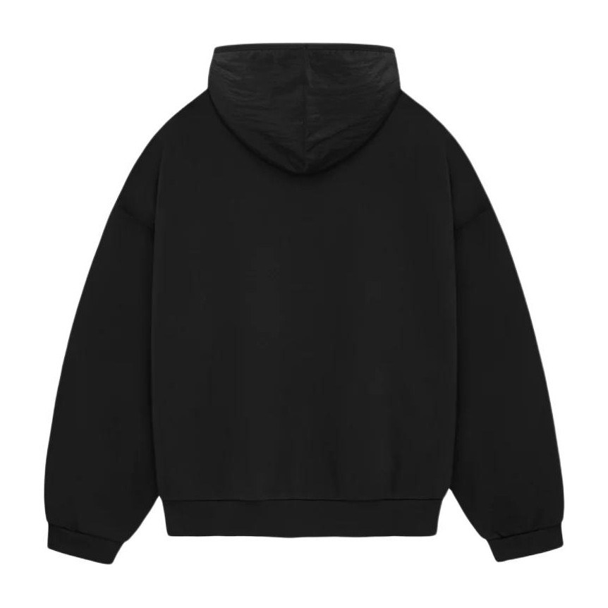 Fear of God Essentials Nylon Fleece Hoodie Jet Black