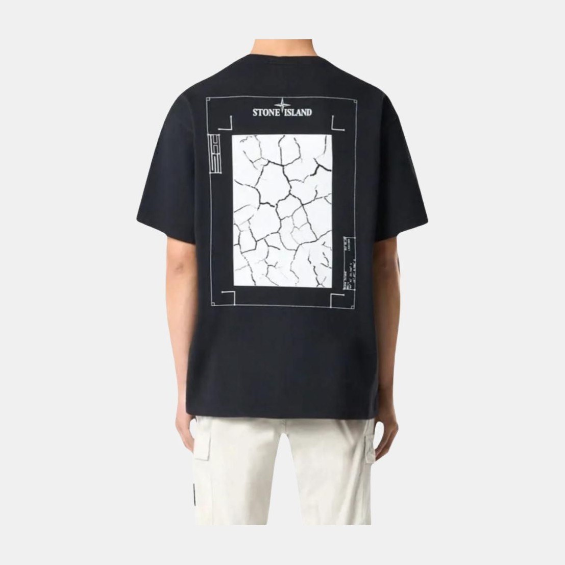 Stone Island Logo Back Print T-Shirt Black