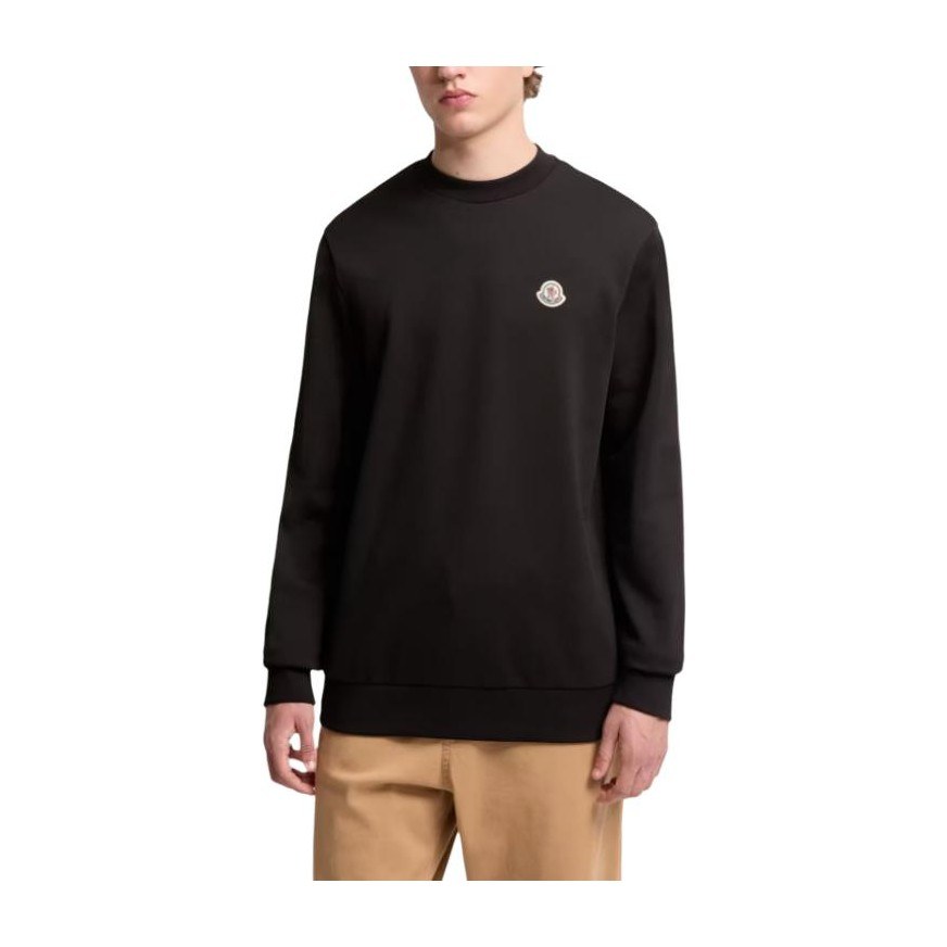 Moncler SS26 Logo Patch Cotton Sweatshirt