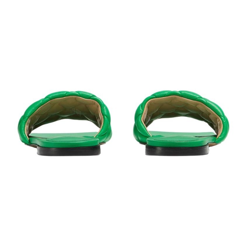 Bottega Veneta Padded Slides Green