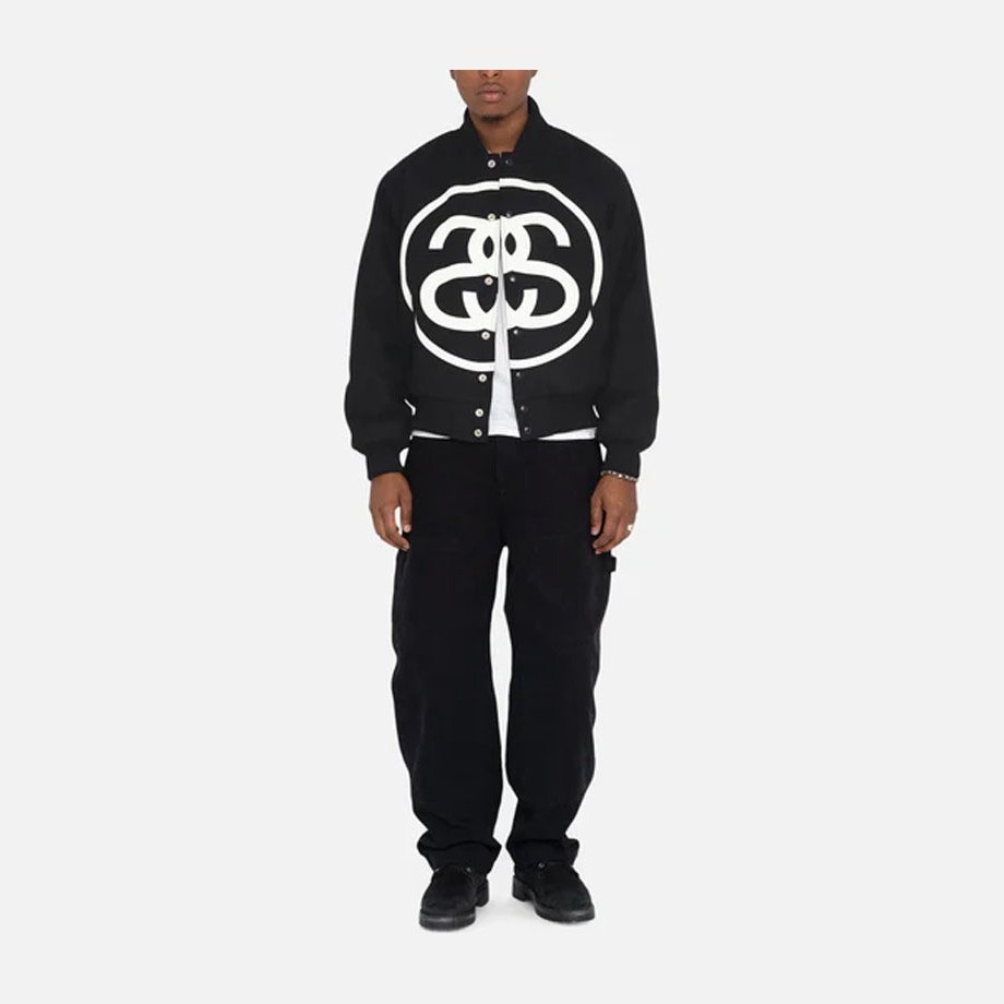 Stussy SS-LINK Varsity Jacket Black
