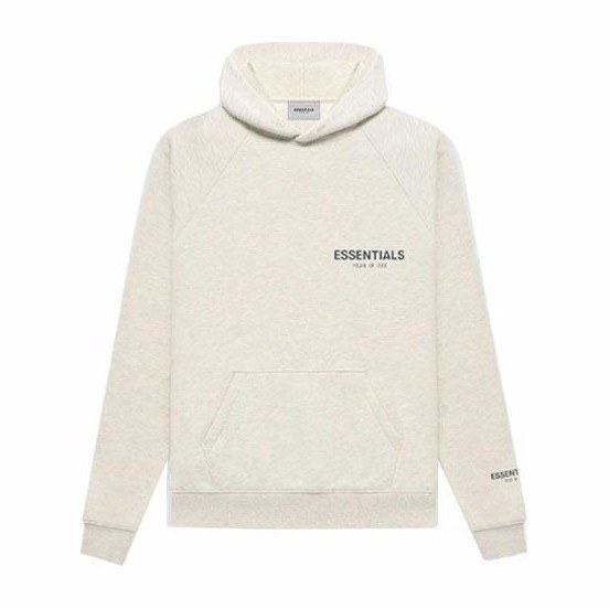 Fear of God Essentials FW21 Pullover Hoodie Light Heather Oatmeal