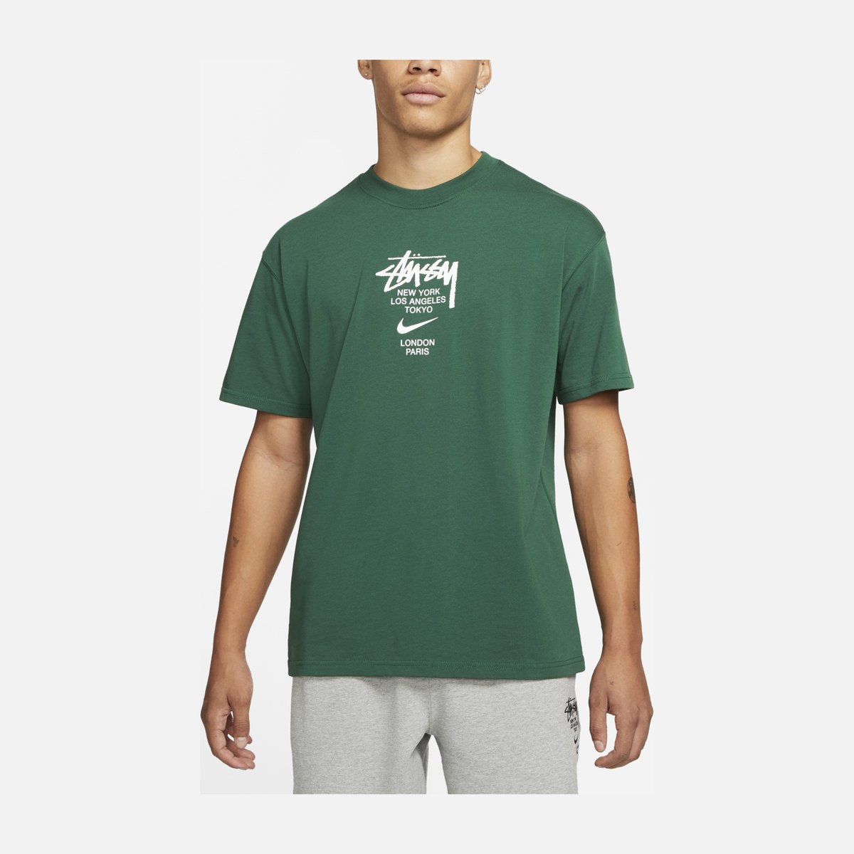 Stussy x Nike Graphic Tee Green