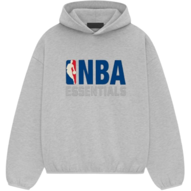 Fear of God Essentials x NBA Hoodie Light Mist Grey