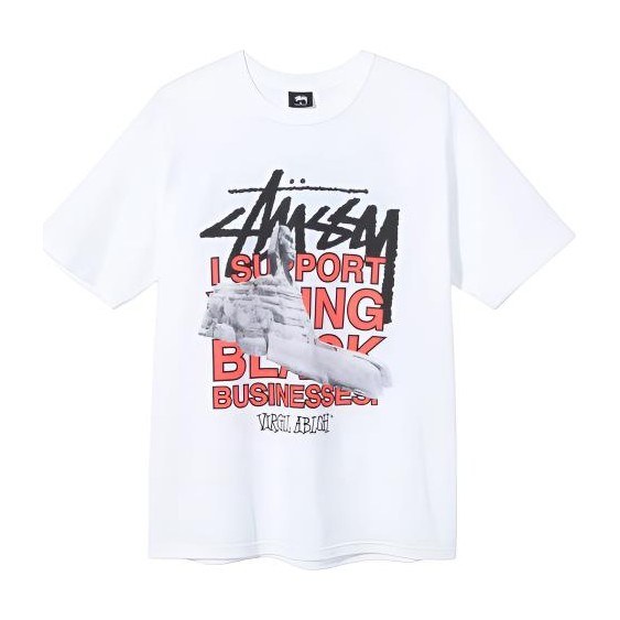 Stussy x OFF-WHITE Virgil Abloh World Tour T-Shirt White