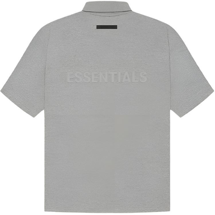 Fear of God Essentials SS21 Short Sleeve Polo Dark Heather Oatmeal
