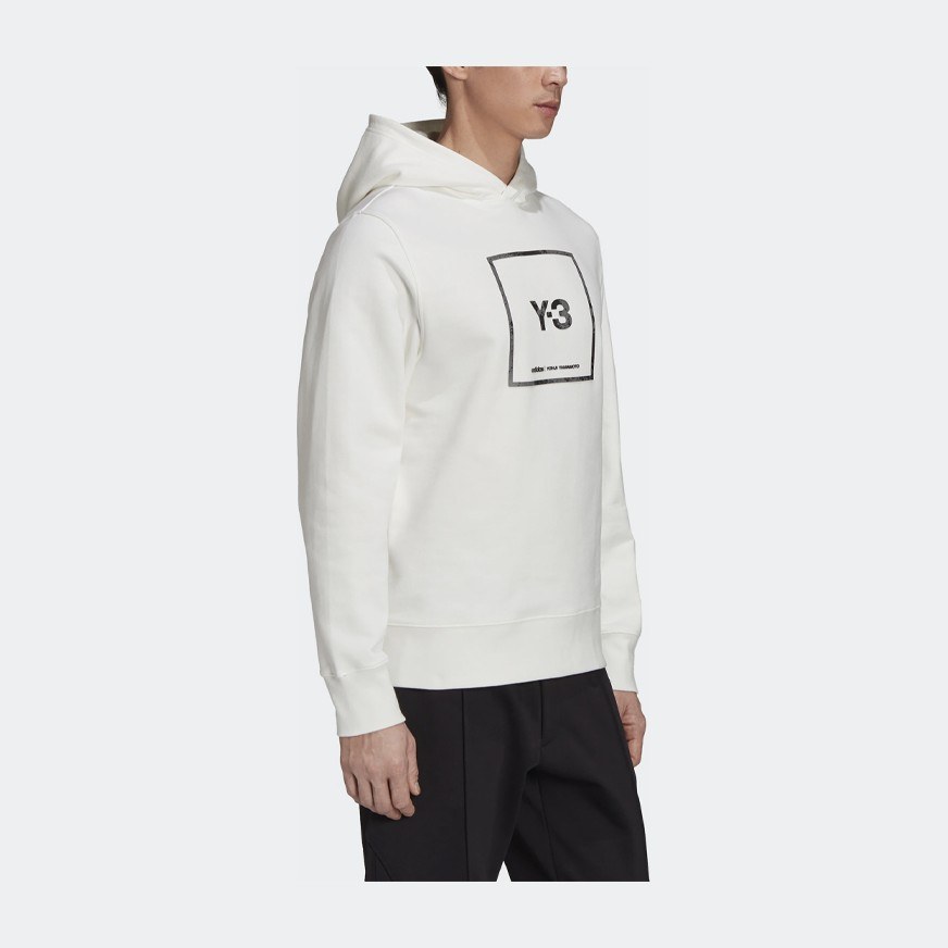 Y-3 Logo Hoodie White