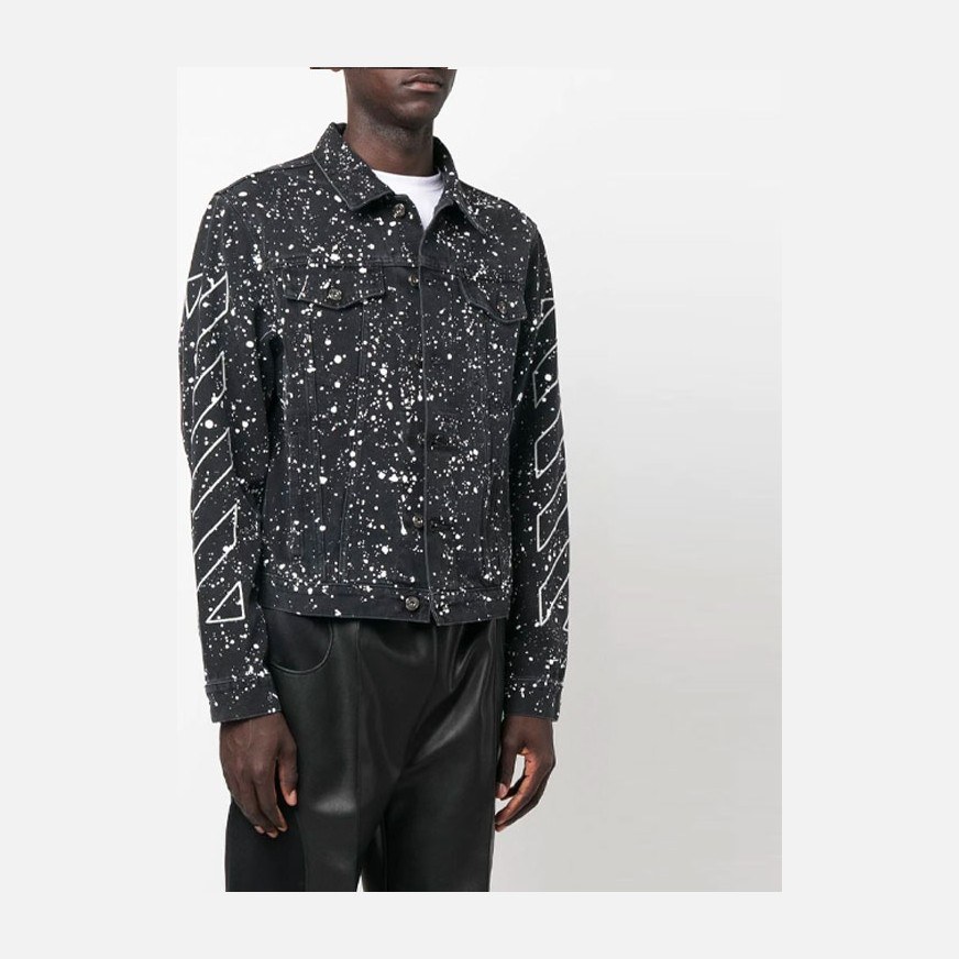 OFF-WHITE FW22 Black Denim Jacket