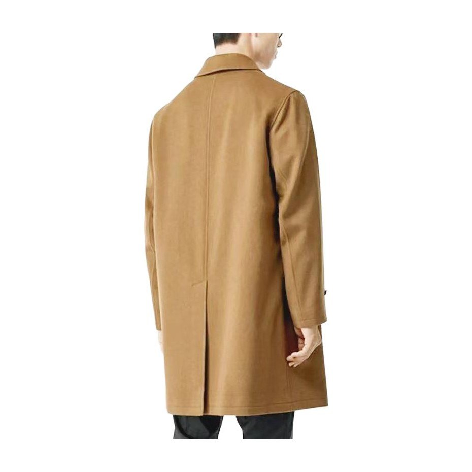 Burberry Wool Single-Breasted Coat Camel