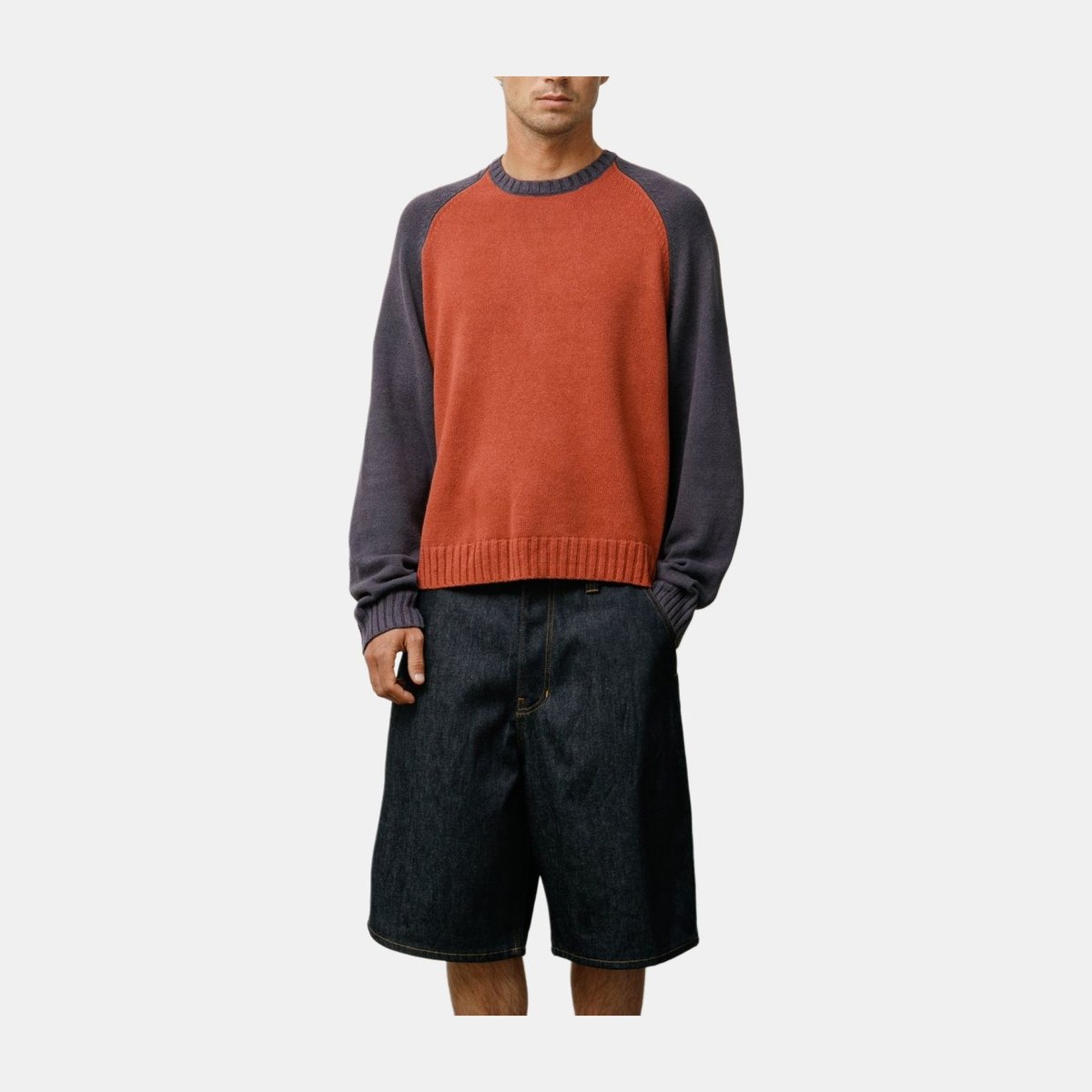 Stussy SS25 Colorblocked Raglan Knit Crew
