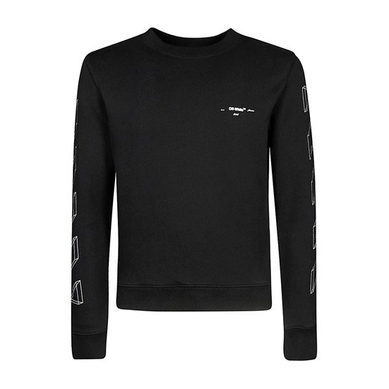 OFF-WHITE Printed Cotton Sweatshirt Black