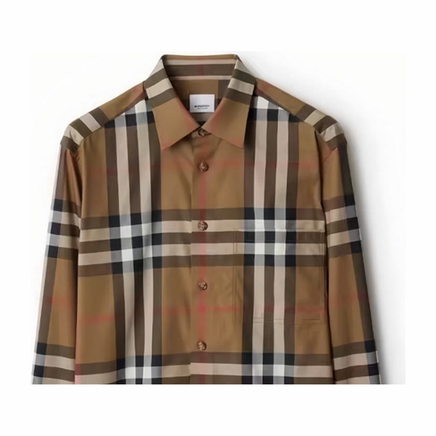 Burberry Check Shirt Brown