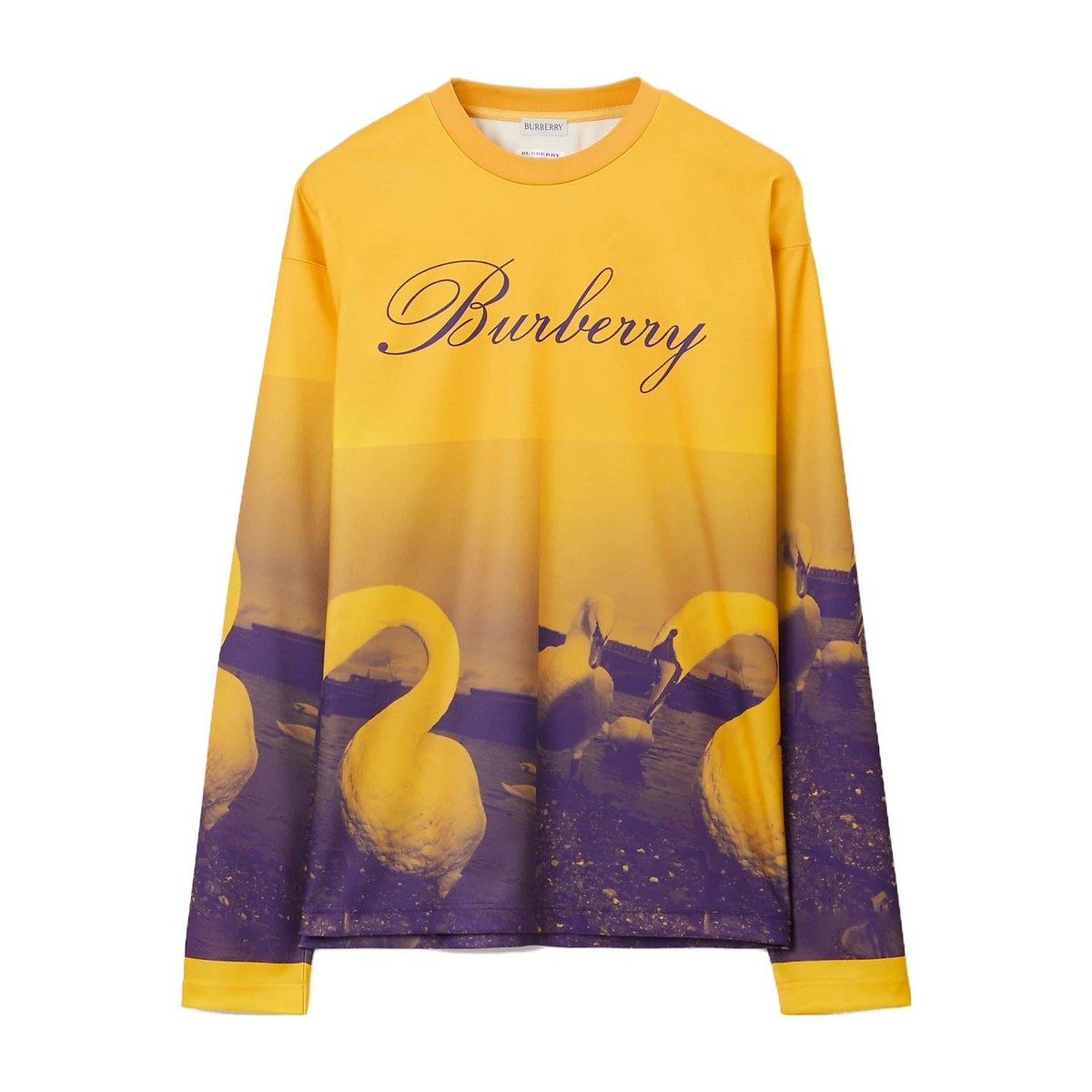Burberry Logo Embroidered Swan Print Sweatshirt