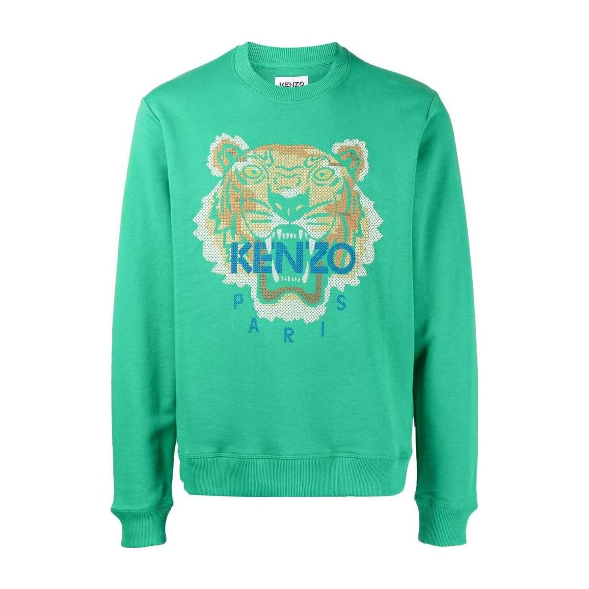 KENZO FW22 Tiger Print Crewneck Sweatshirt Green