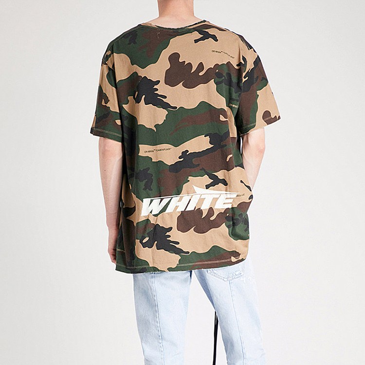 OFF-WHITE Camo Embroidered Tee