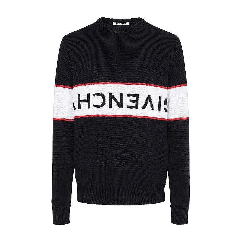 Givenchy Logo Stripe Crewneck Sweater