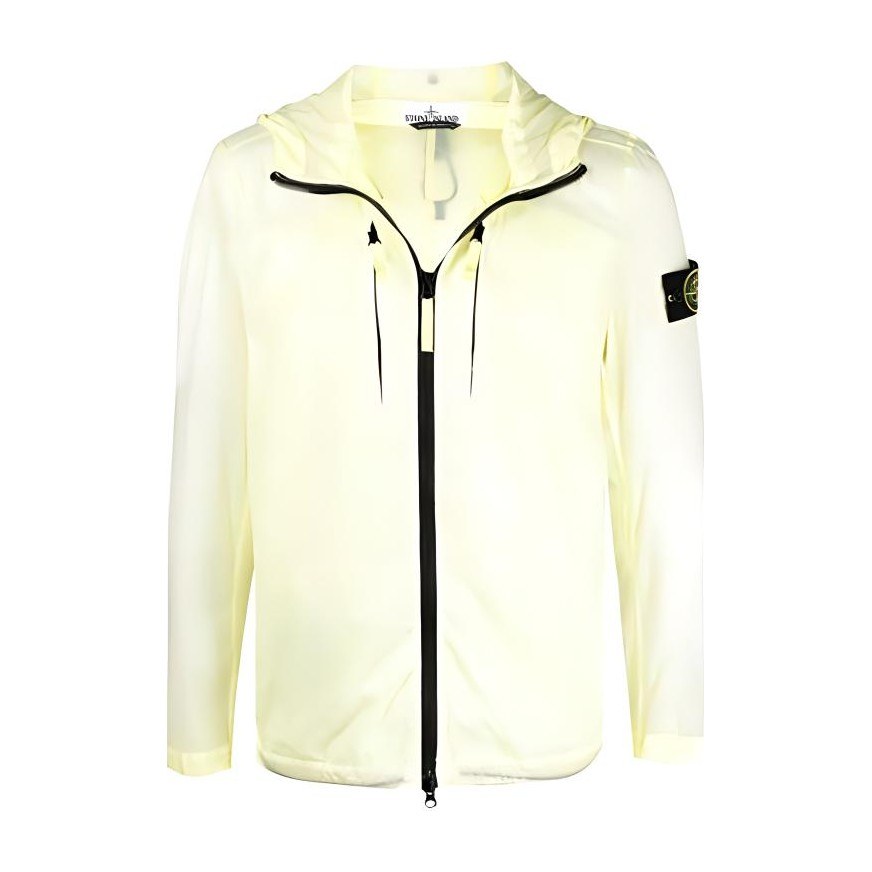Stone Island SS21 Logo Windbreaker Yellow