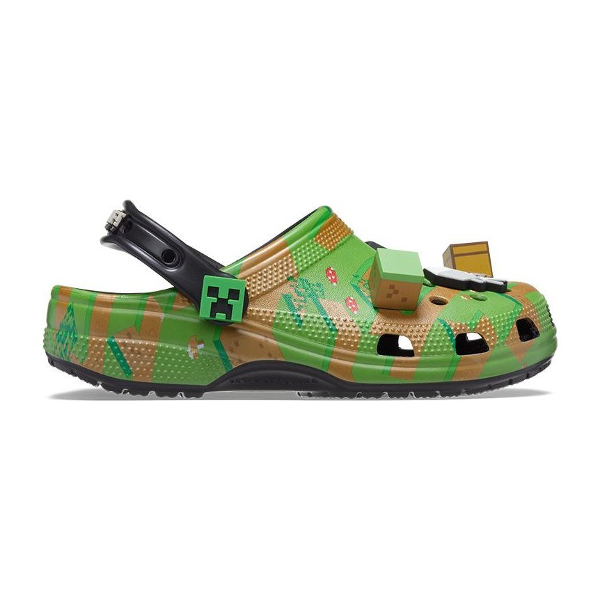 Crocs x Minecraft Green Slides