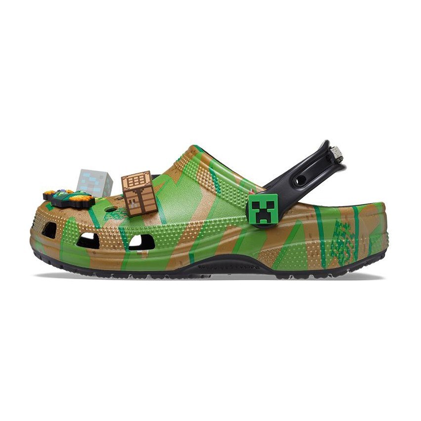 Crocs x Minecraft Green Slides