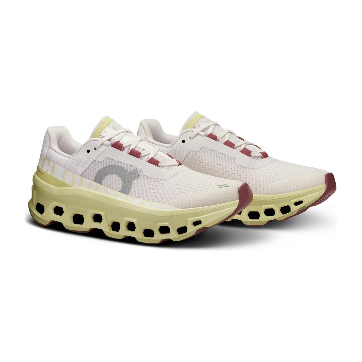 On Cloudmonster White Green